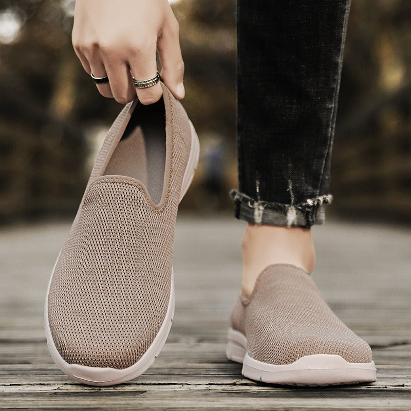 2025 Spring And Lightweight Slip-On Casual Men'S And Women'S Large Size Fly Woven Shoes One-Step Lazy Shoes - Image 4